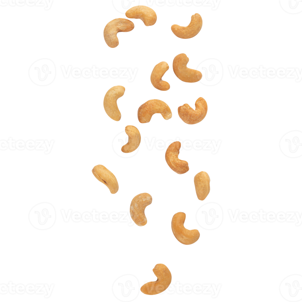 fallande cashewnötter utskärning, png-fil png