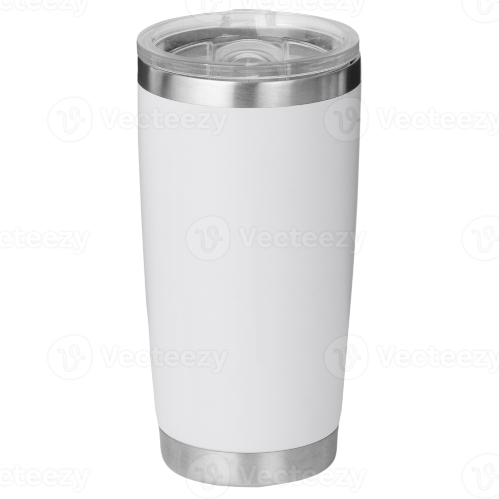 White tumbler mockup cutout, Png file