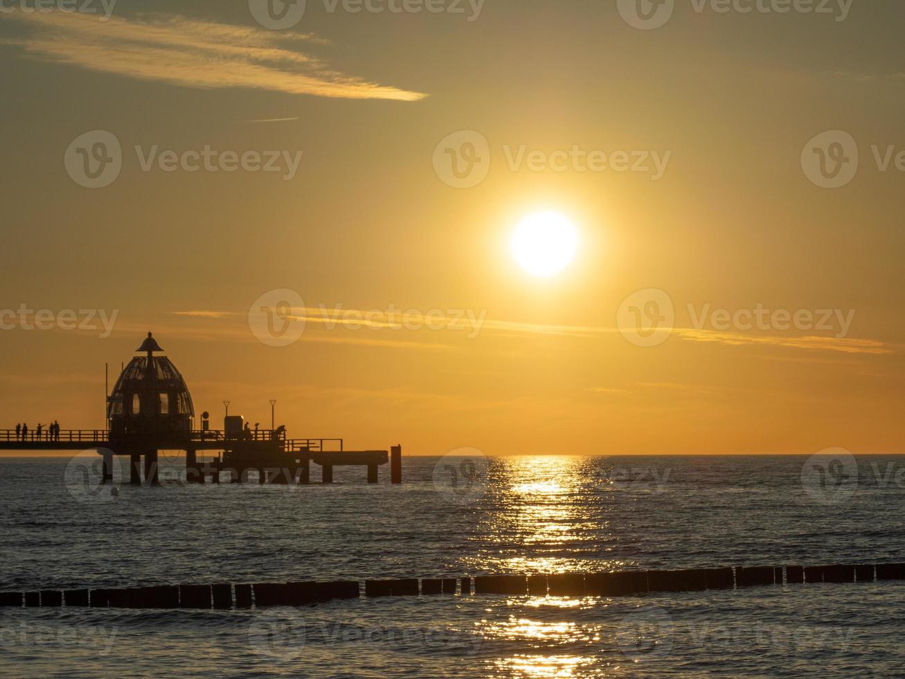 sundown at the beach ofZingst photo