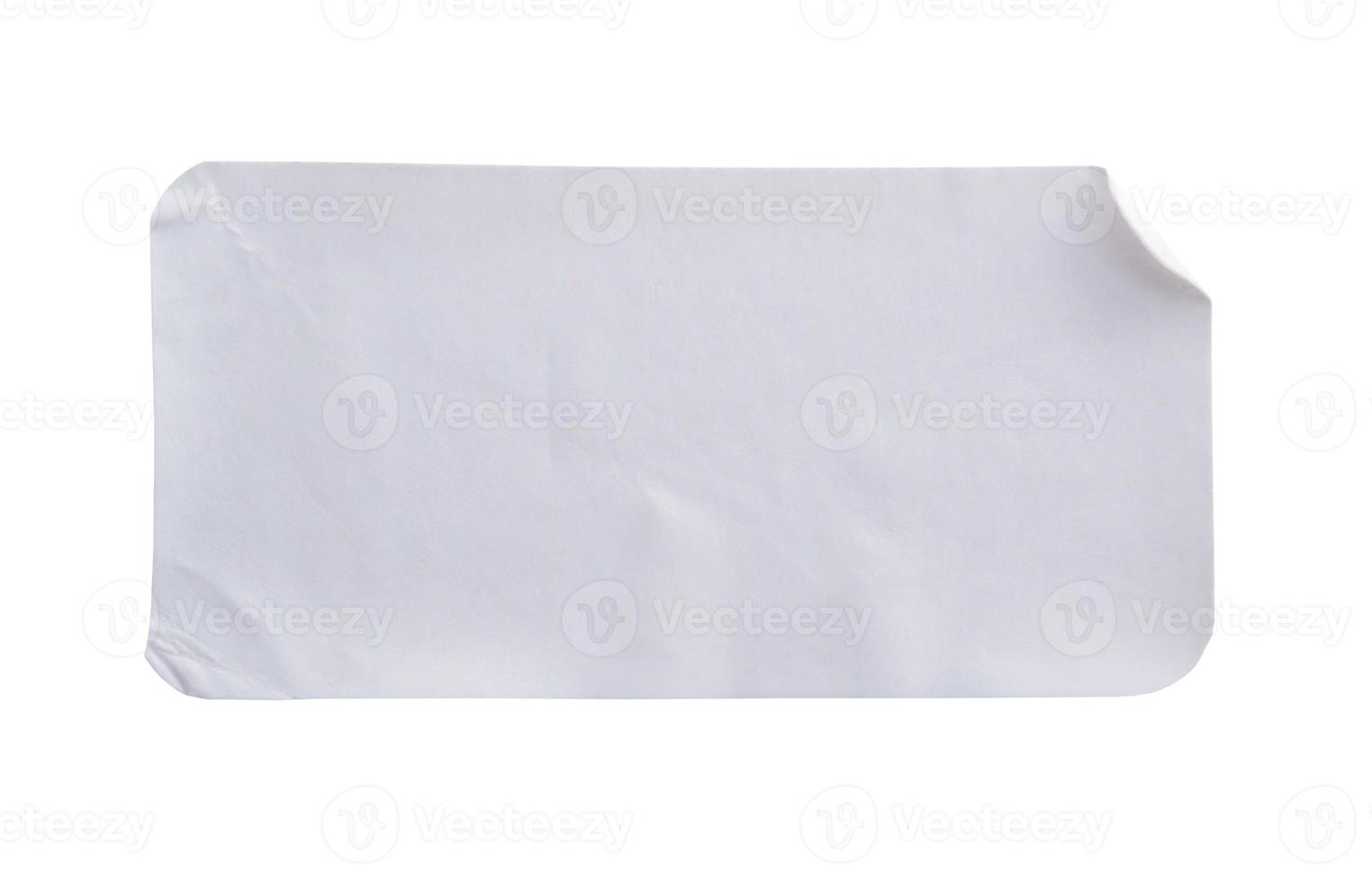 Sticker label isolated on white background with clipping path photo