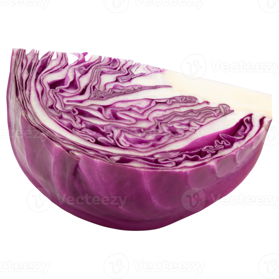 Red cabbage cutout, Png file
