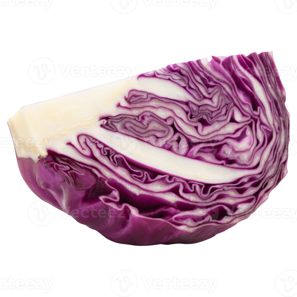 Red cabbage cutout, Png file