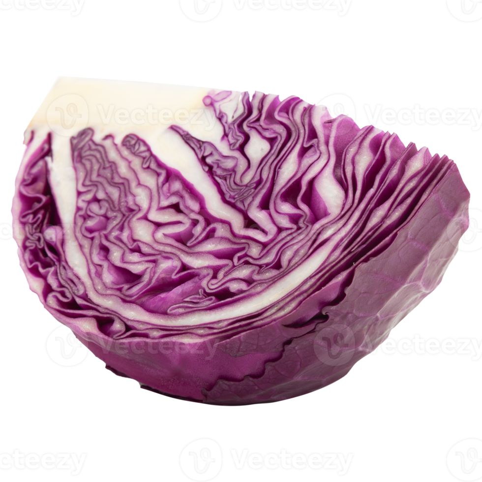 Red cabbage cutout, Png file