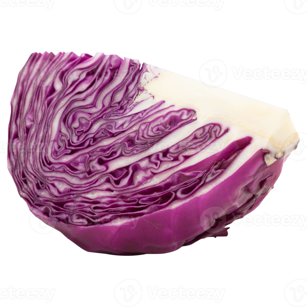 Red cabbage cutout, Png file