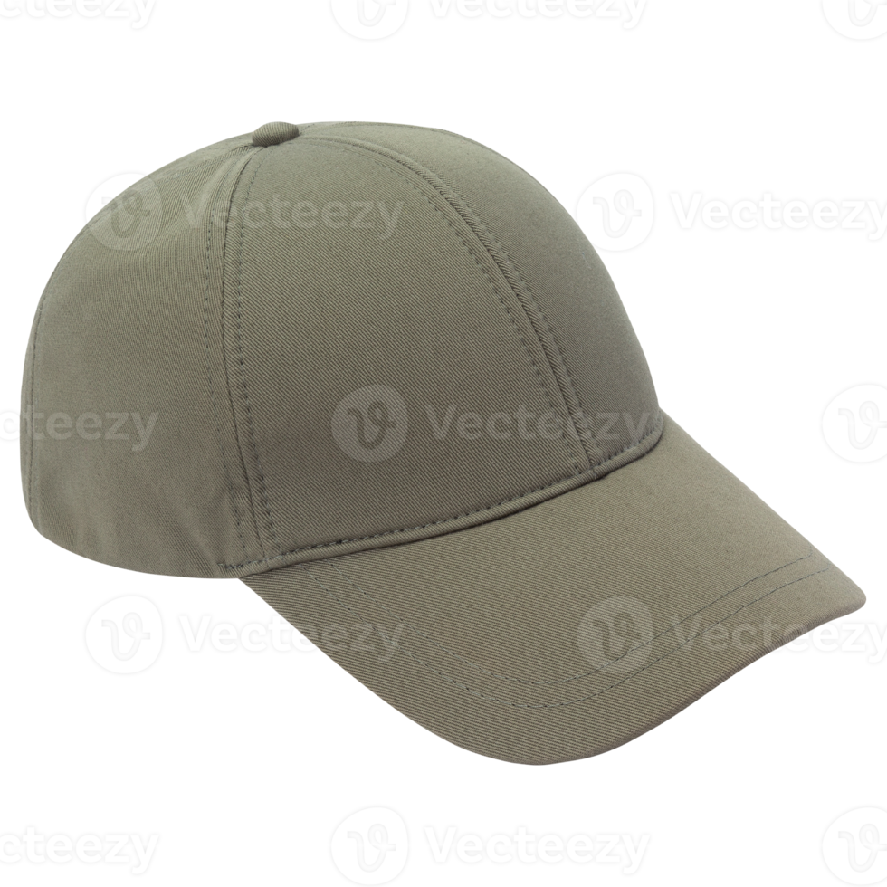 Green cap mockup cutout, Png file