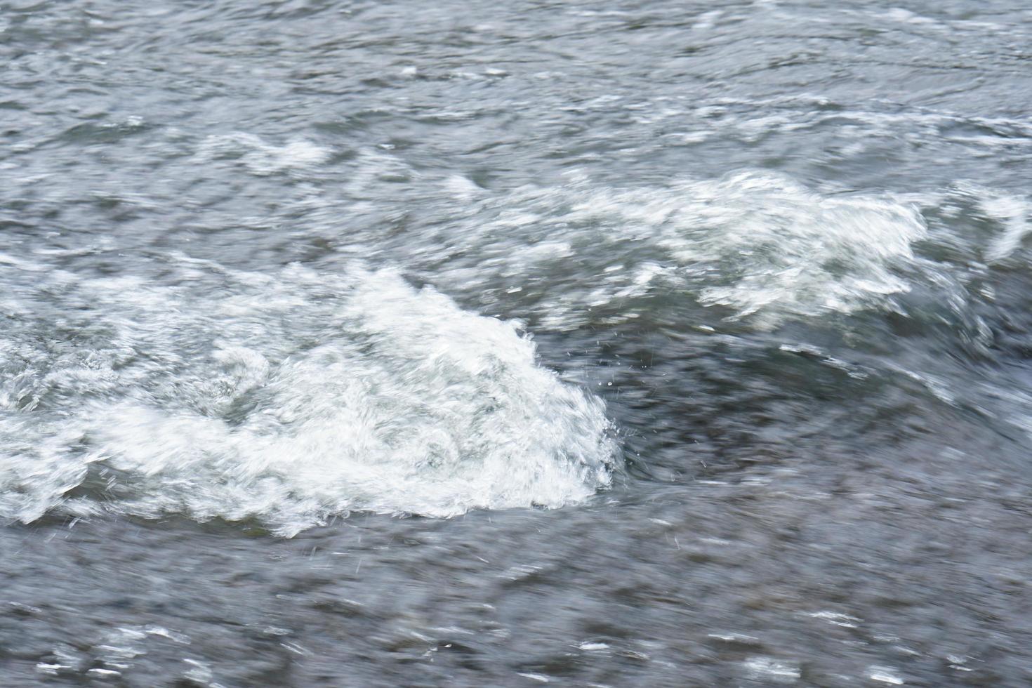 Water flows in a stream in the rainy season. photo