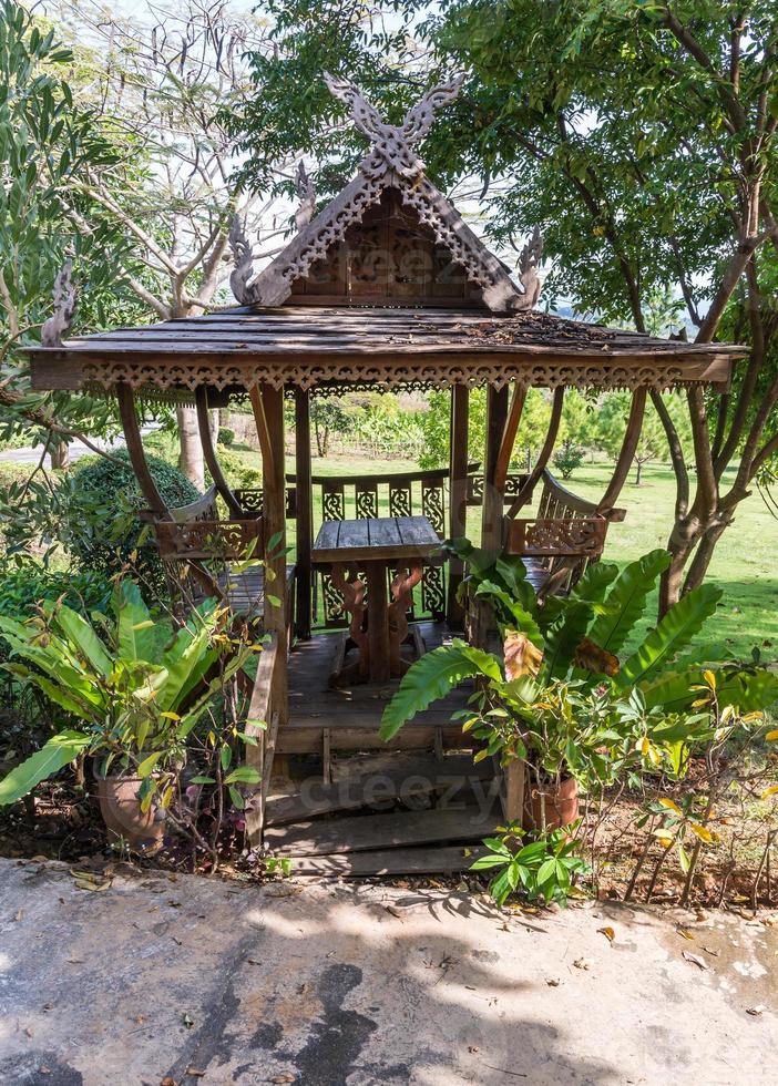 Old wooden pavilion. photo