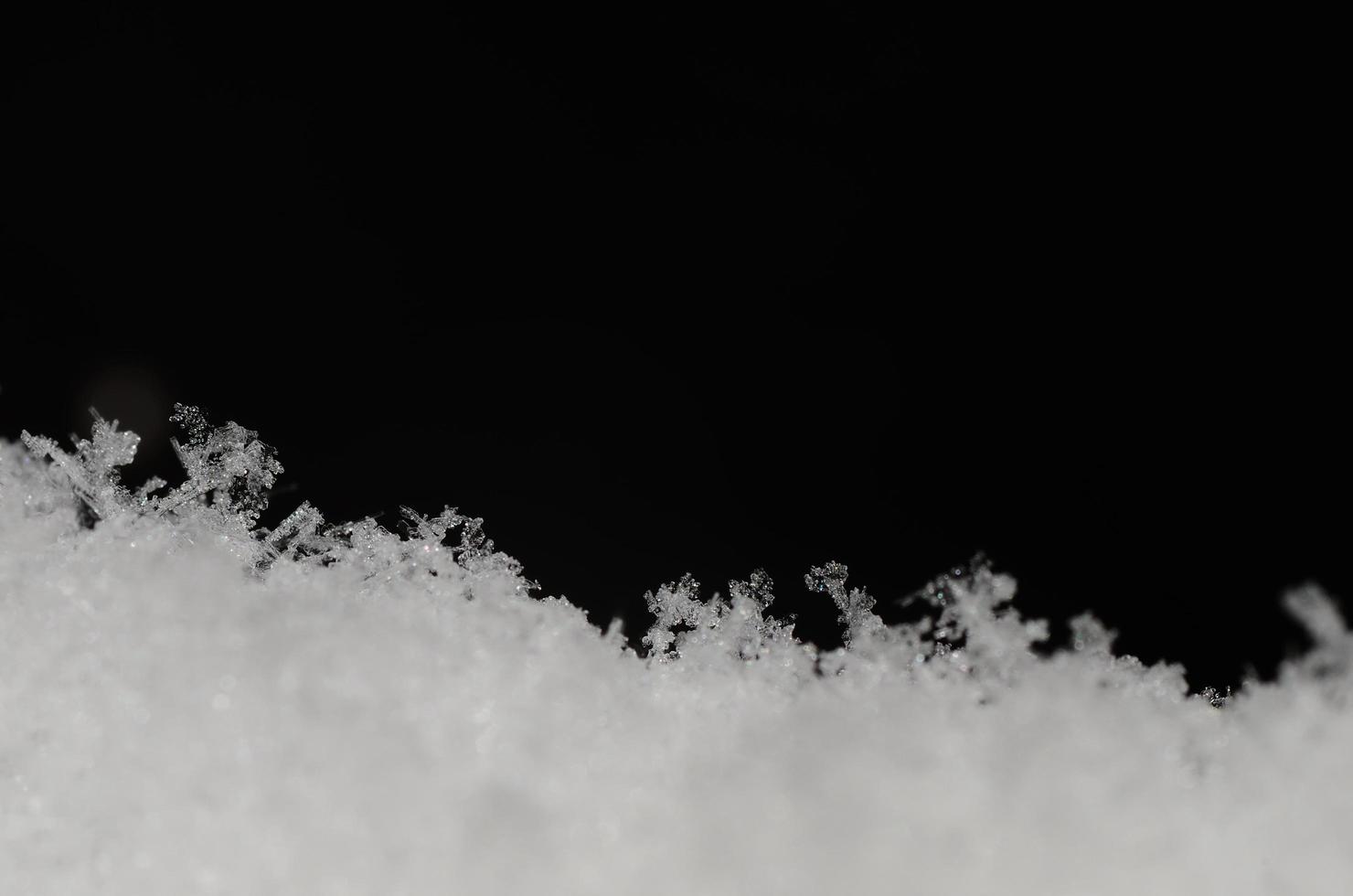 fluffy snow on black photo