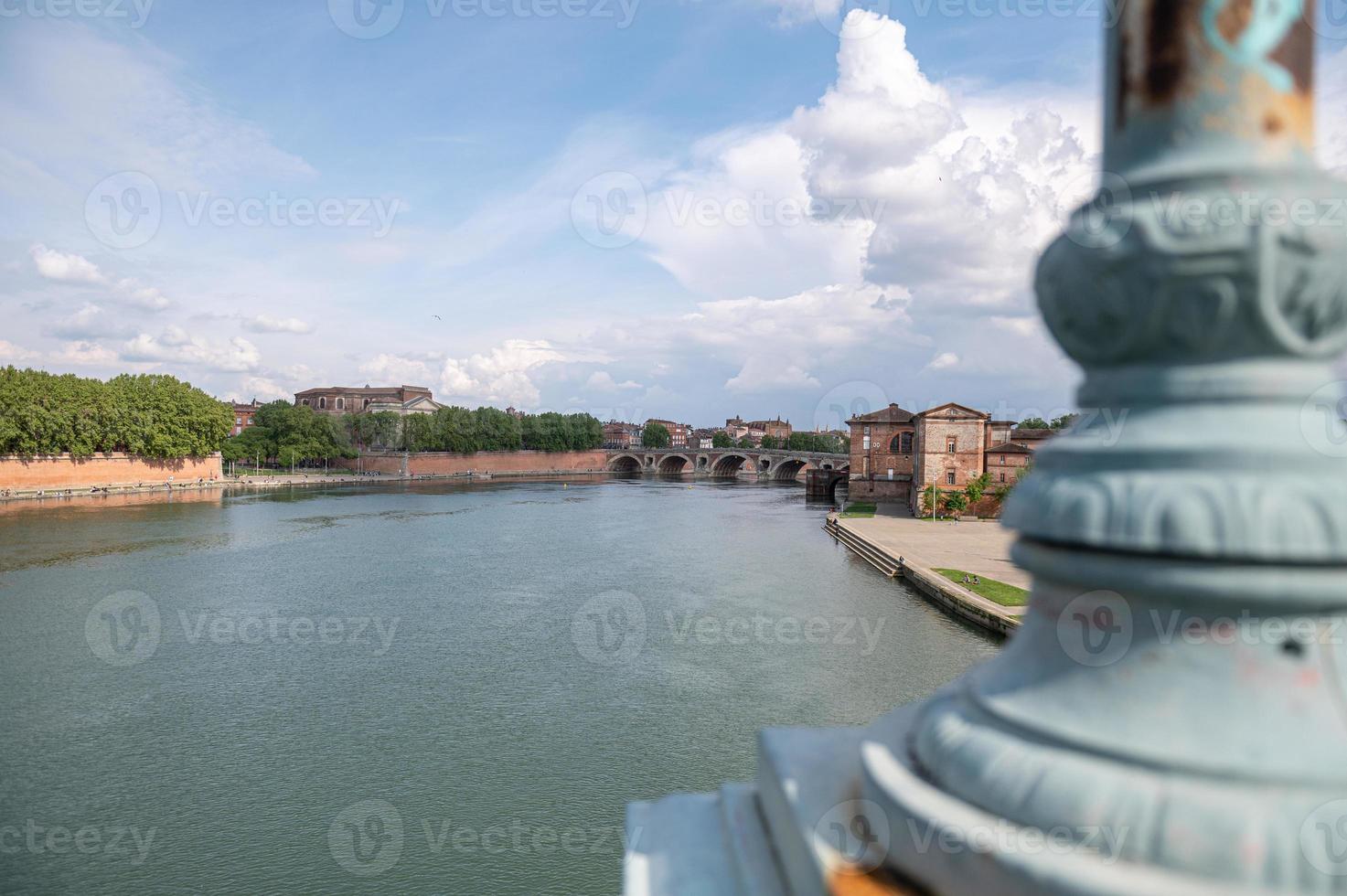 Pont Saint Pierre, Cityscape in Sunny day in Toulouse, France in summer 2022. photo