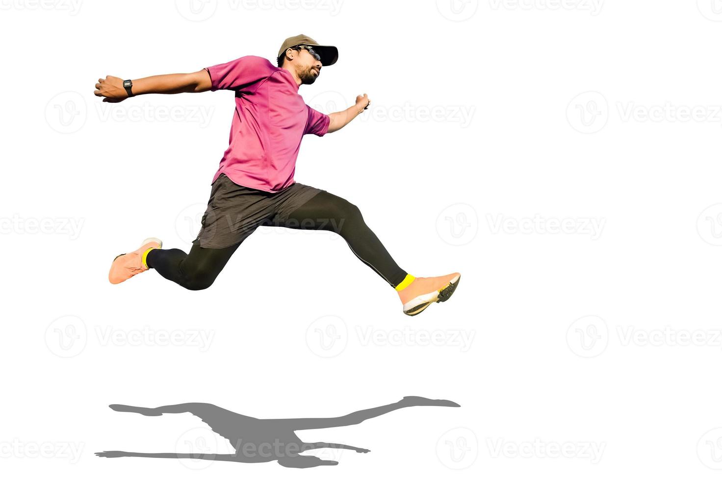 men's sports Asians on a white background photo