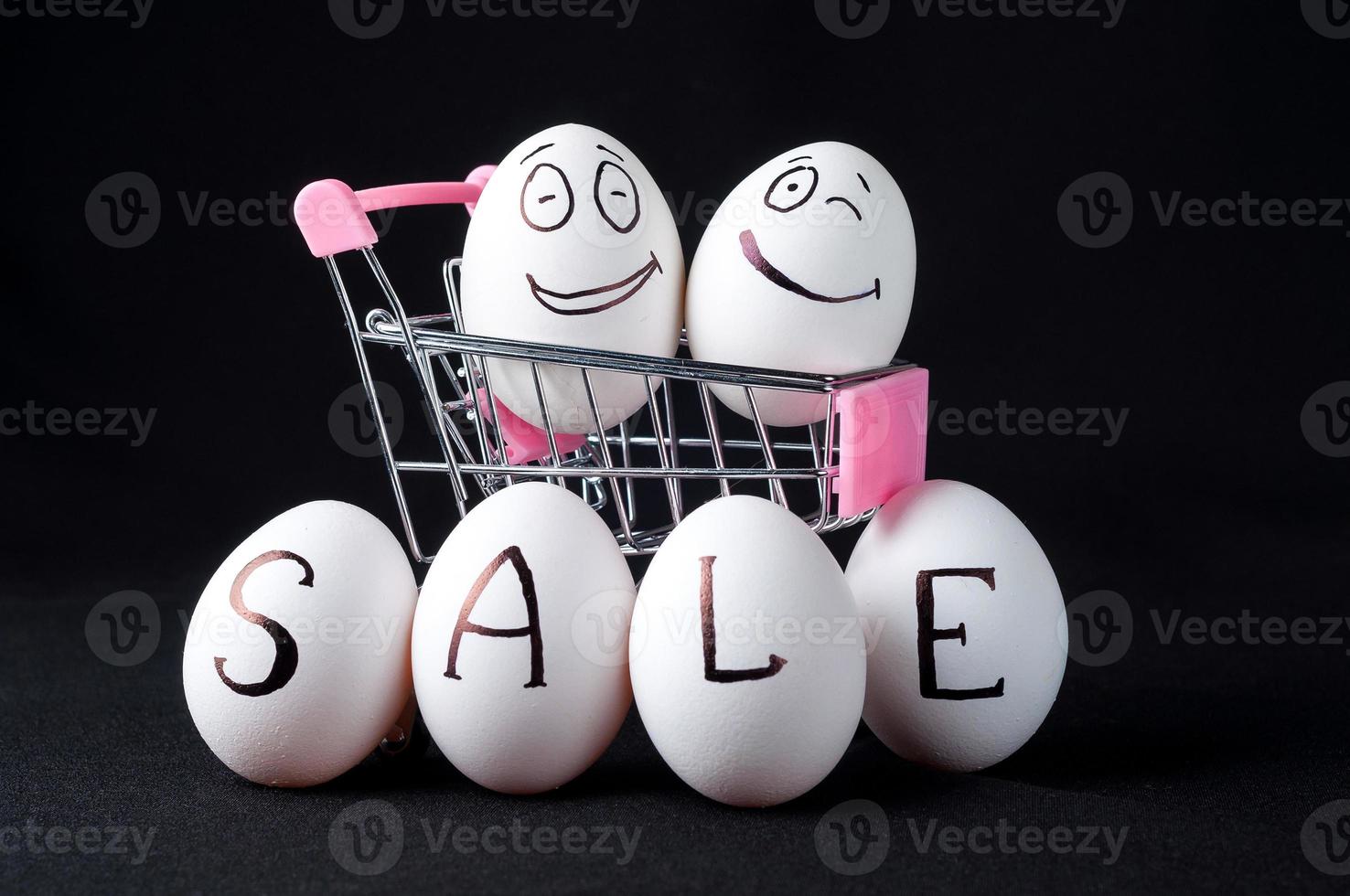 chicken eggs on isolated background photo