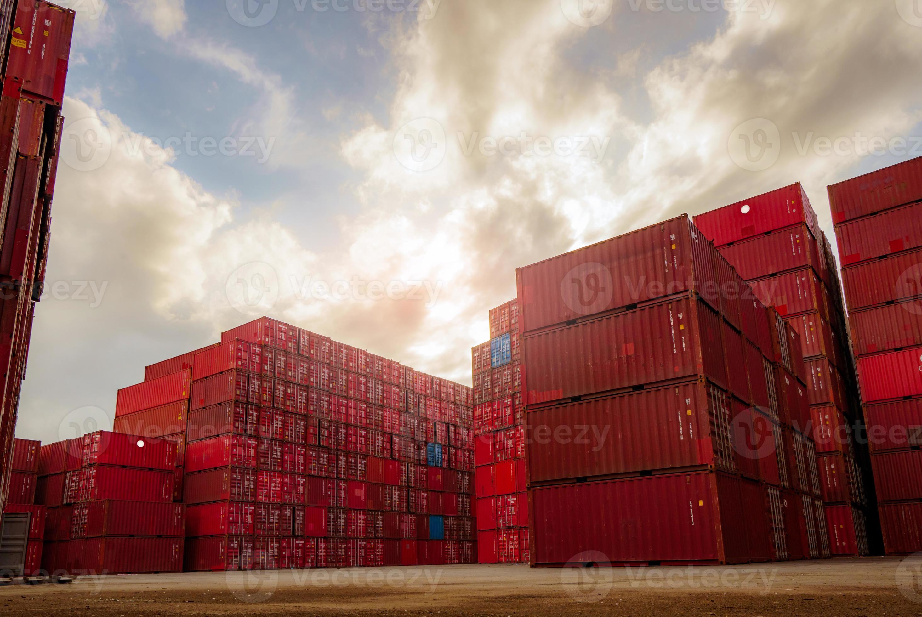 Container logistic. Cargo and shipping business. Container ship for