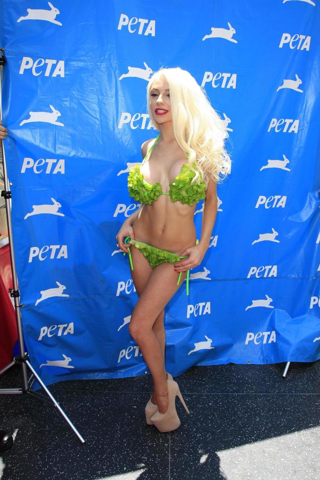 LOS ANGELES, JUL 31 - Courtney Stodden at the PETA Pinks Veggie Hot Dog Event at the Hollywood and Highland on July 31, 2013 in Los Angeles, CA photo