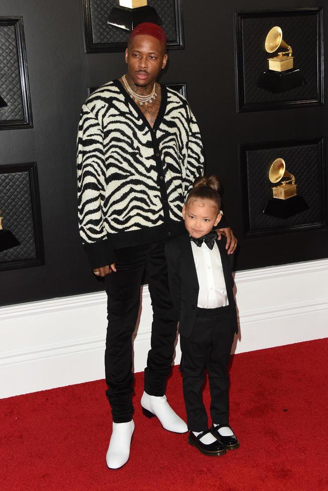 LOS ANGELES  JAN 26 - YG, Harmony Jackson at the 2020 Grammy Awards  Arrivals at the Staples Center on January 26, 2020 in Los Angeles, CA photo