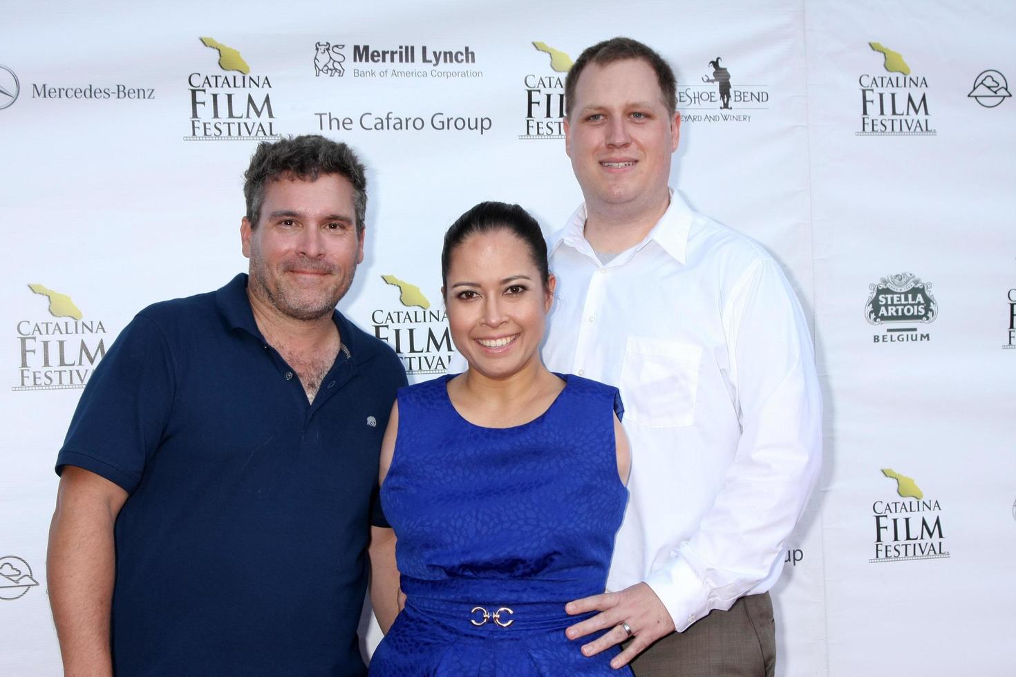 LOS ANGELES, SEP 26 - Nick Spark, Jessica Cox, Patrick Chamberlain at the Catalina Film Festival Saturday Gala at the Avalon Theater on September 26, 2015 in Avalon, CA photo