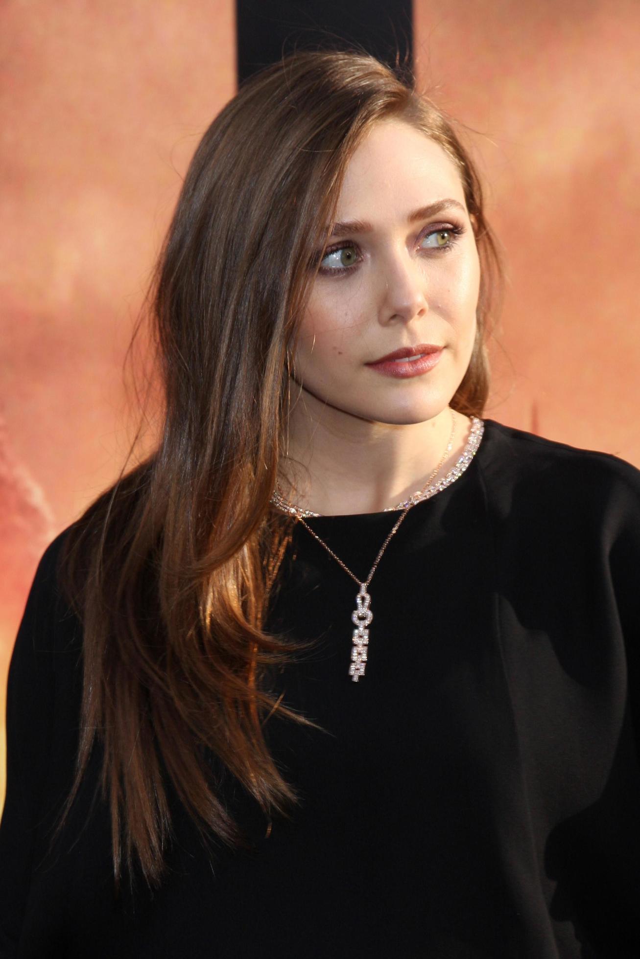 LOS ANGELES, MAY 8 - Elizabeth Olsen at the Godzilla Premiere at Dolby ...