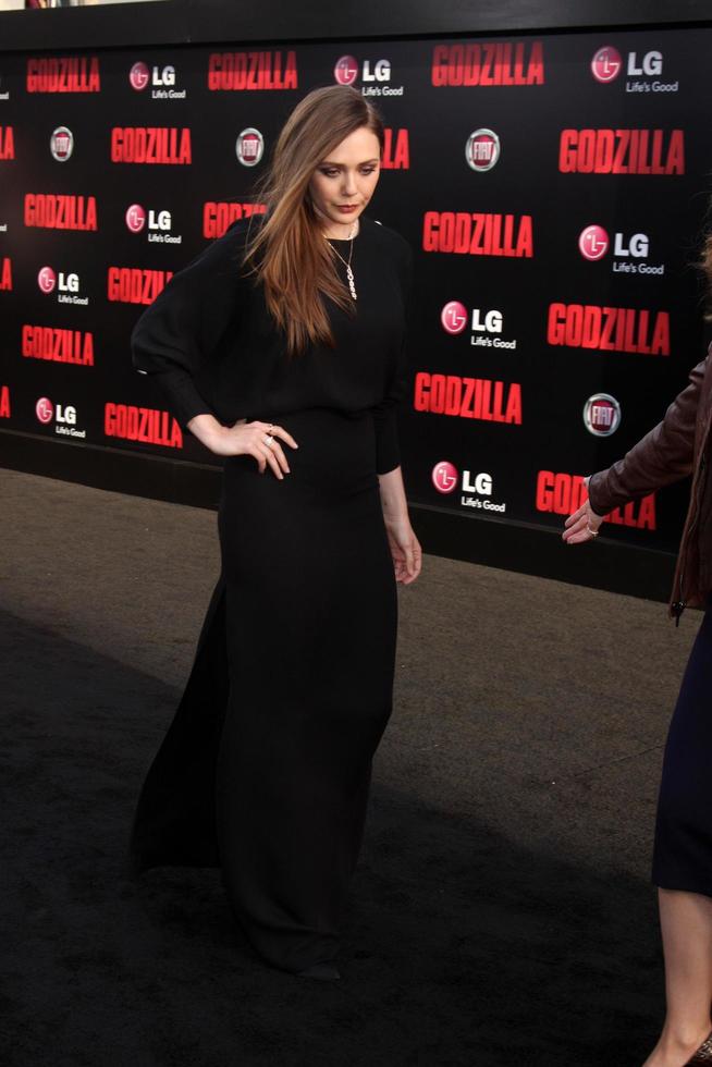 LOS ANGELES, MAY 8 - Elizabeth Olsen at the Godzilla Premiere at Dolby Theater on May 8, 2014 in Los Angeles, CA photo