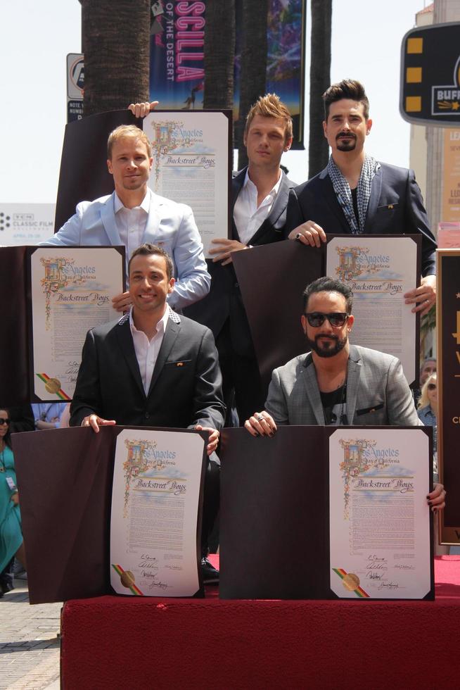 LOS ANGELES, APR 22 - Backstreet Boys at the ceremony for the Backstreet Boys Star on the Walk of Fame at the Hollywood Walk of Fame on April 22, 2013 in Los Angeles, CA photo