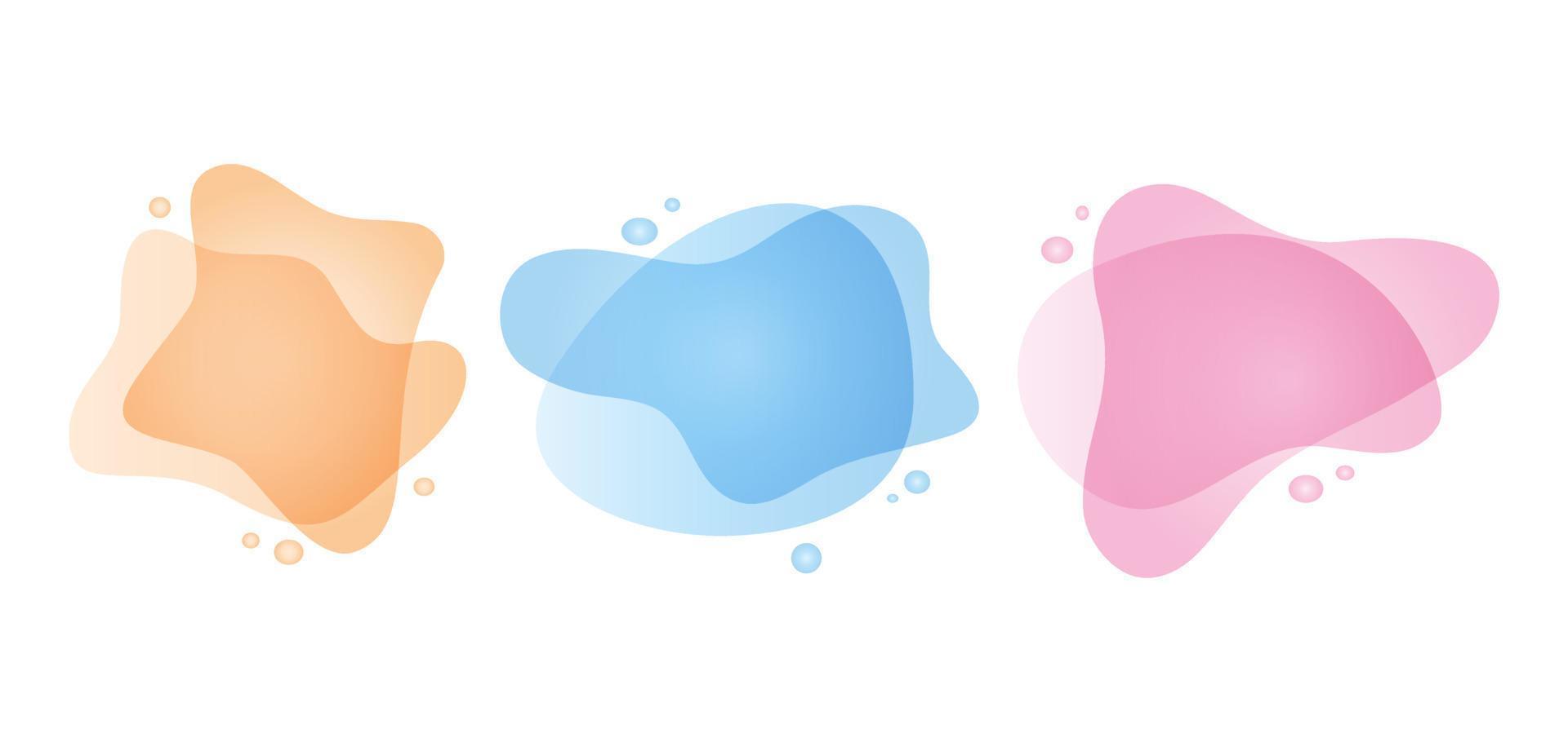 Abstract dynamic gradient graphic elements in modern style vector