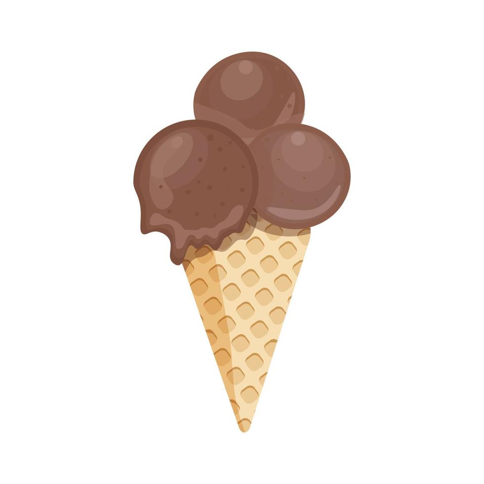 Chocolate tasty isolated ice cream vector