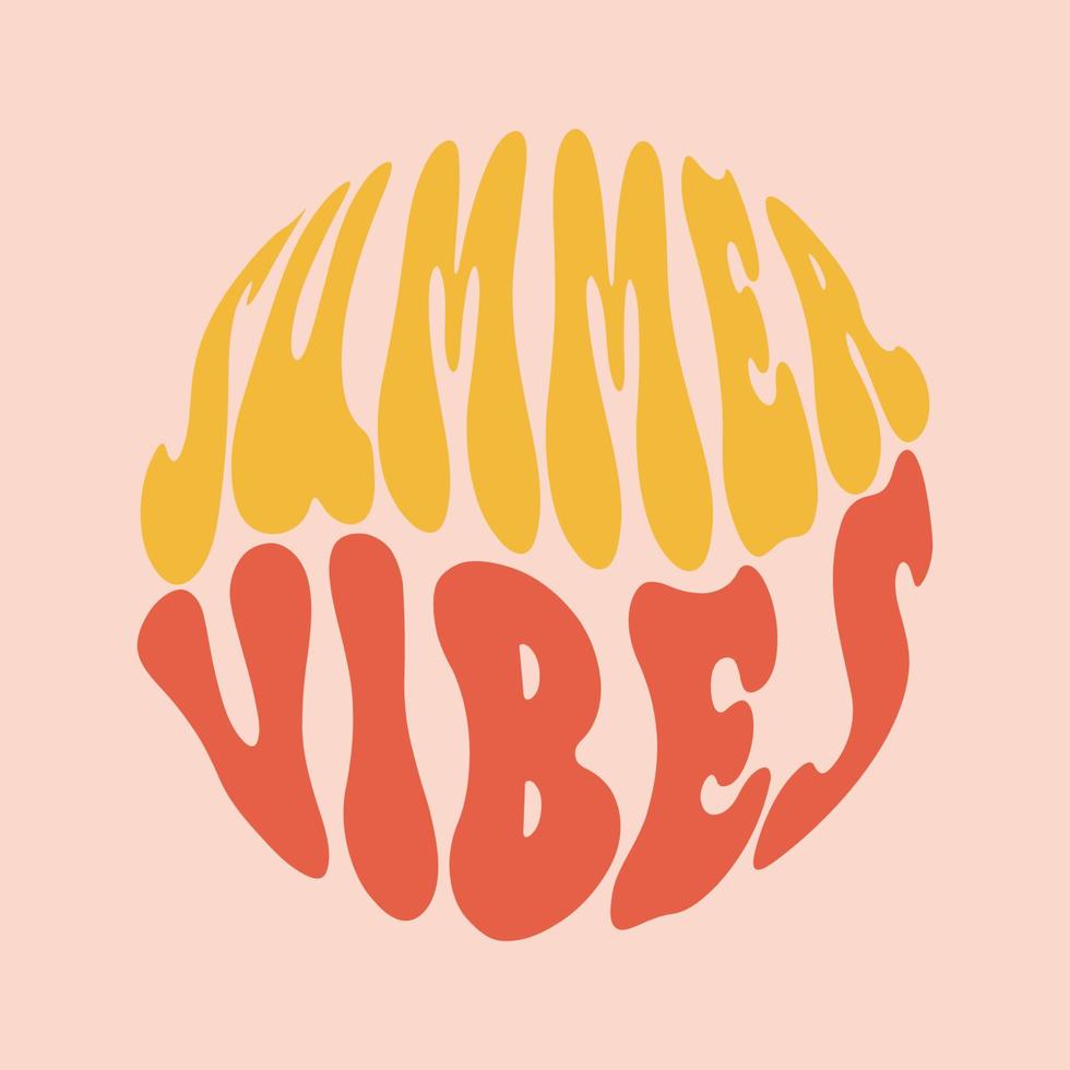 Summer vibes poster design vector