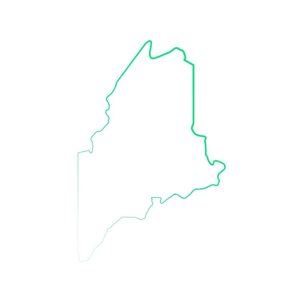 mapa de maine sobre fondo blanco vector