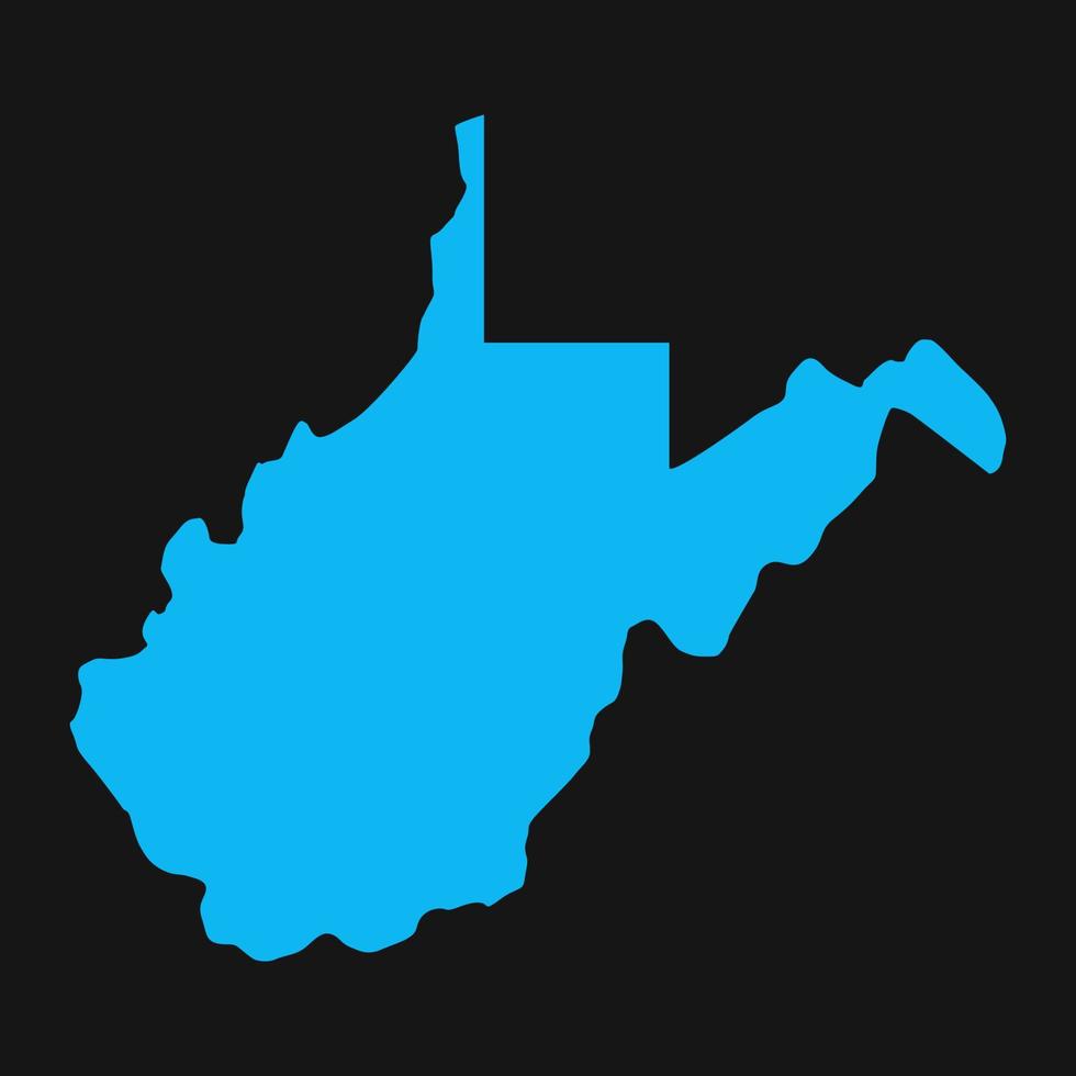 West Virginia map illustrated vector