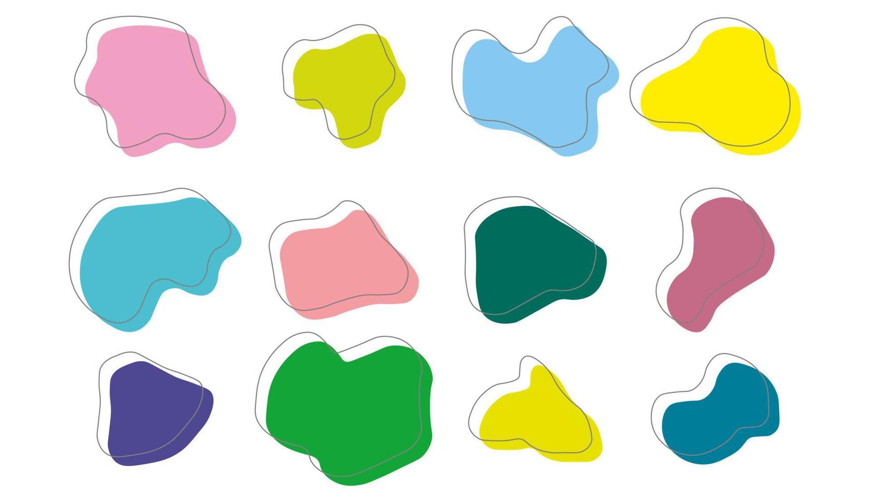 Simple line frame set illustration vector