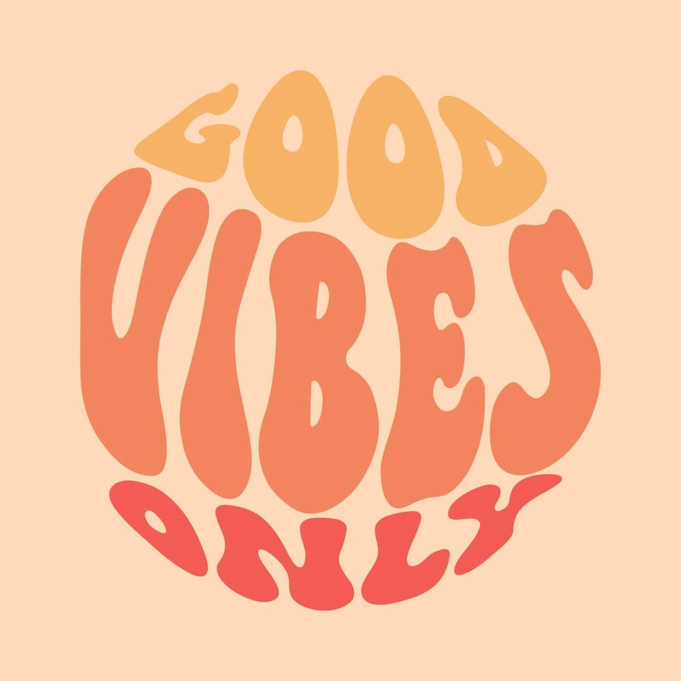 Hand written lettering Good Vibes Only vector