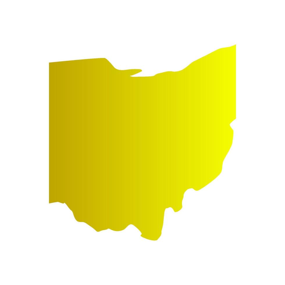 Ohio map illustrated vector