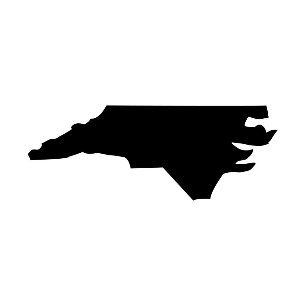 North Carolina map illustrated vector