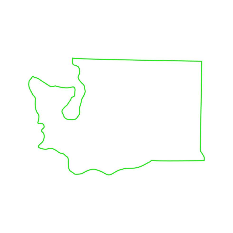 mapa de washington ilustrado vector