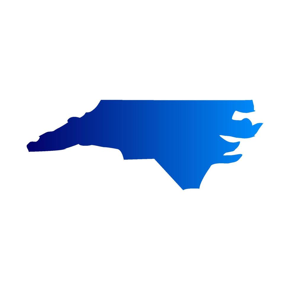 North Carolina map illustrated vector