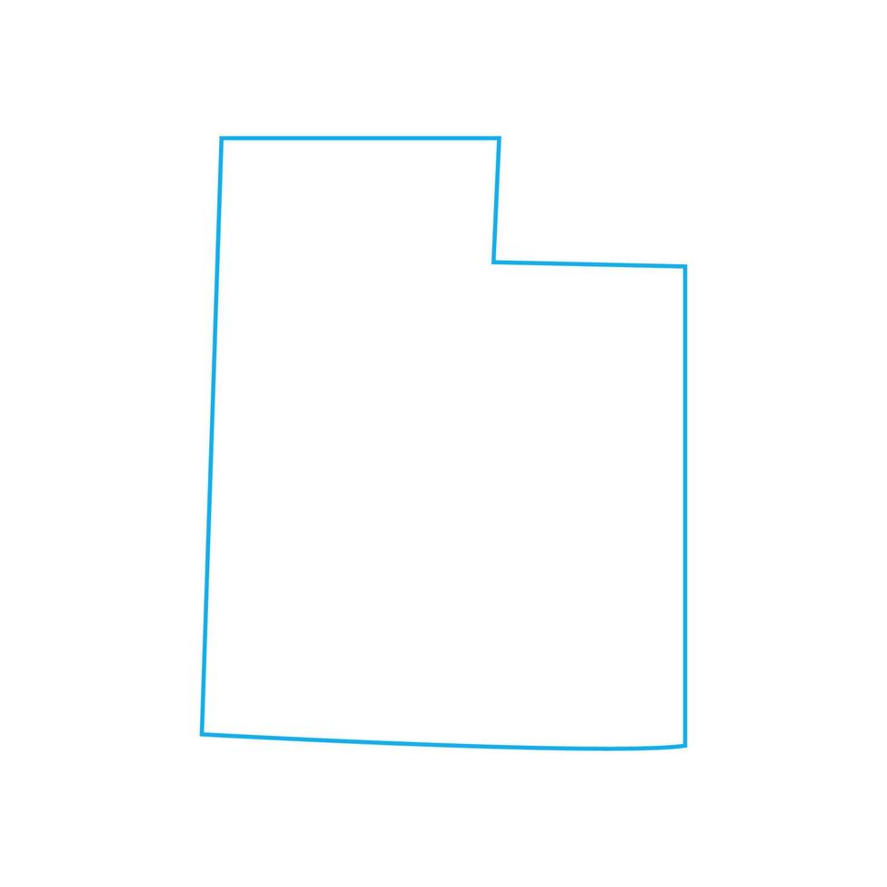 Utah map illustrated vector