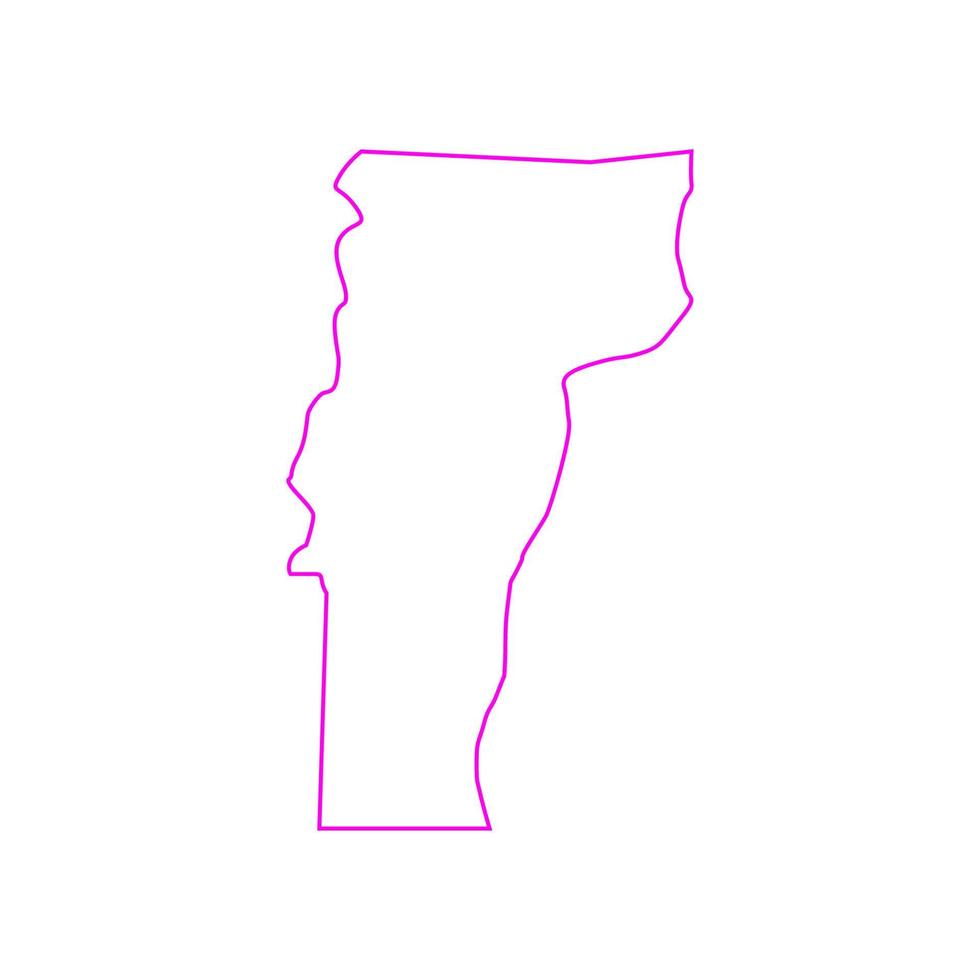 mapa ilustrado de vermont vector