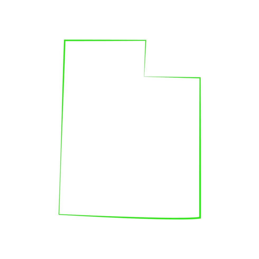 Utah map illustrated vector
