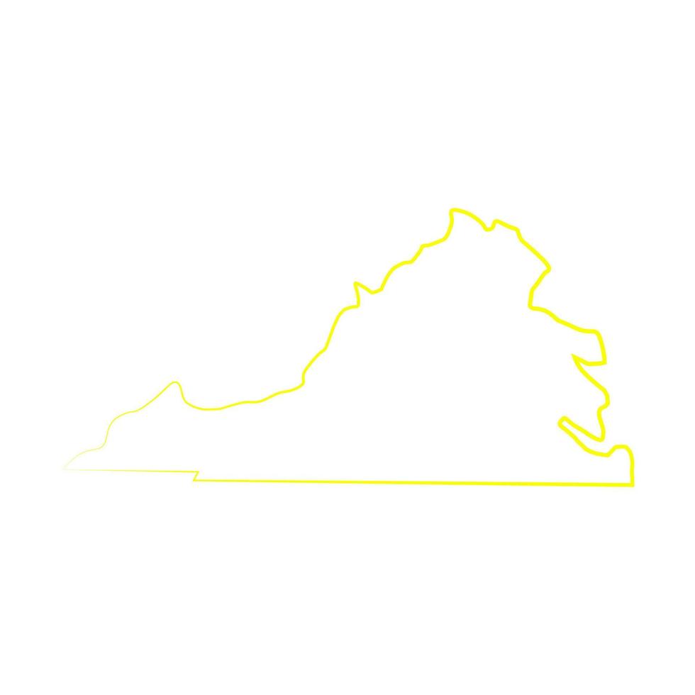 Virginia map illustrated vector