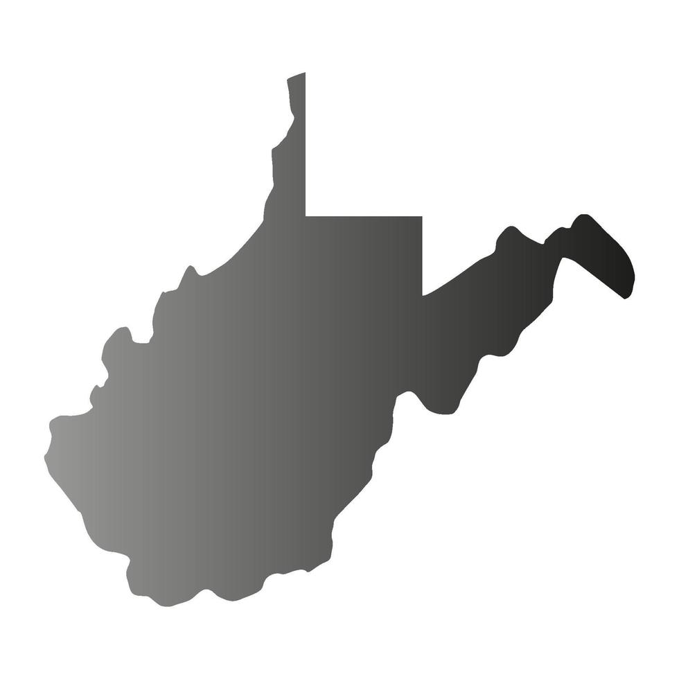 West Virginia map illustrated vector