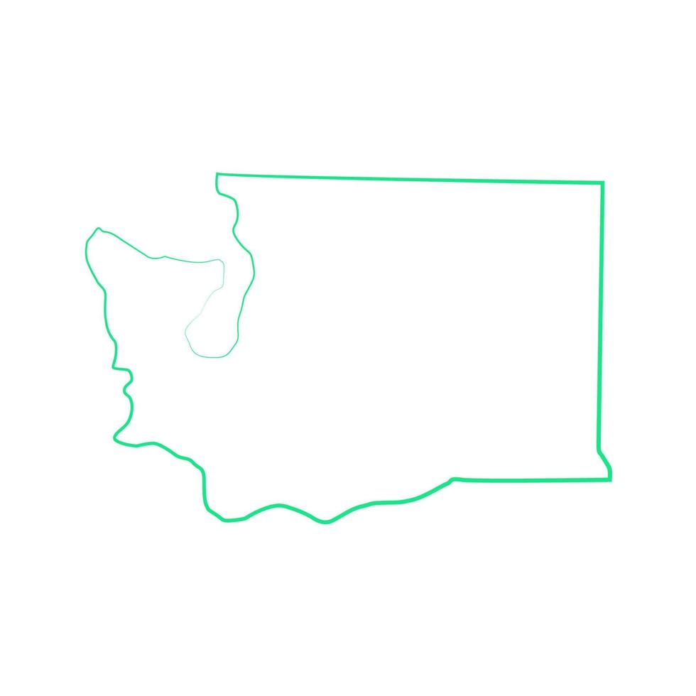 mapa de washington ilustrado vector