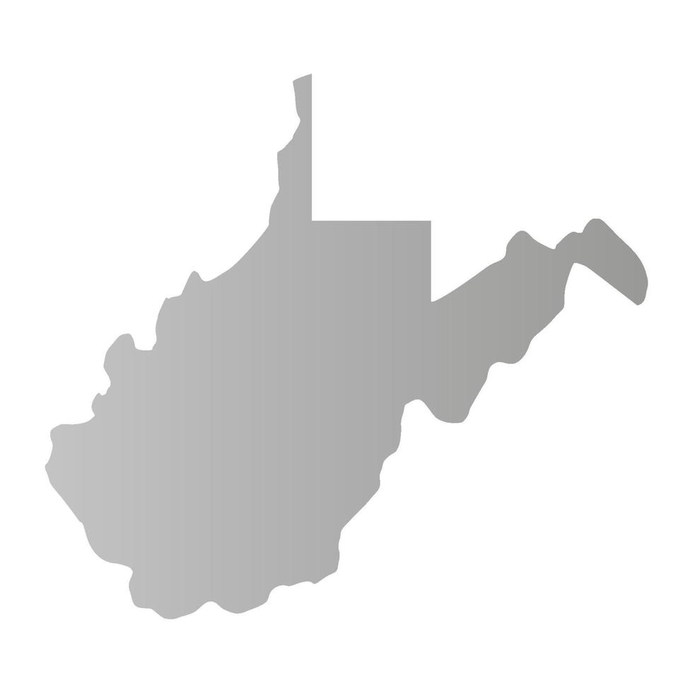 West Virginia map illustrated vector