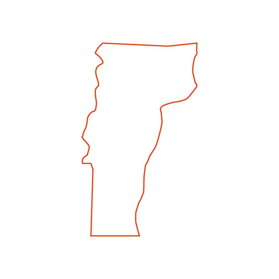 mapa ilustrado de vermont vector