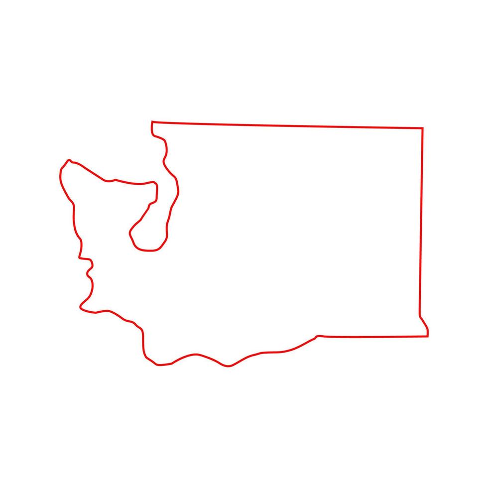 mapa de washington ilustrado vector