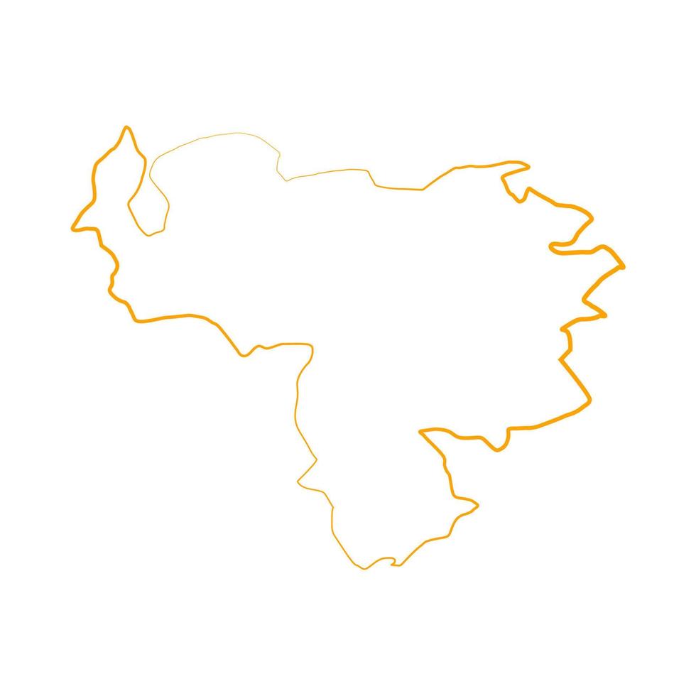 Venezuela map illustrated vector