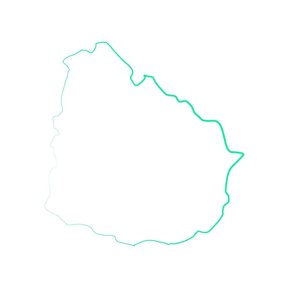 Uruguay map illustrated vector