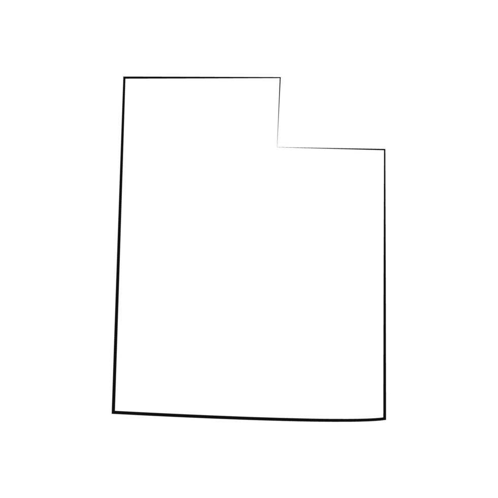 Utah map illustrated vector
