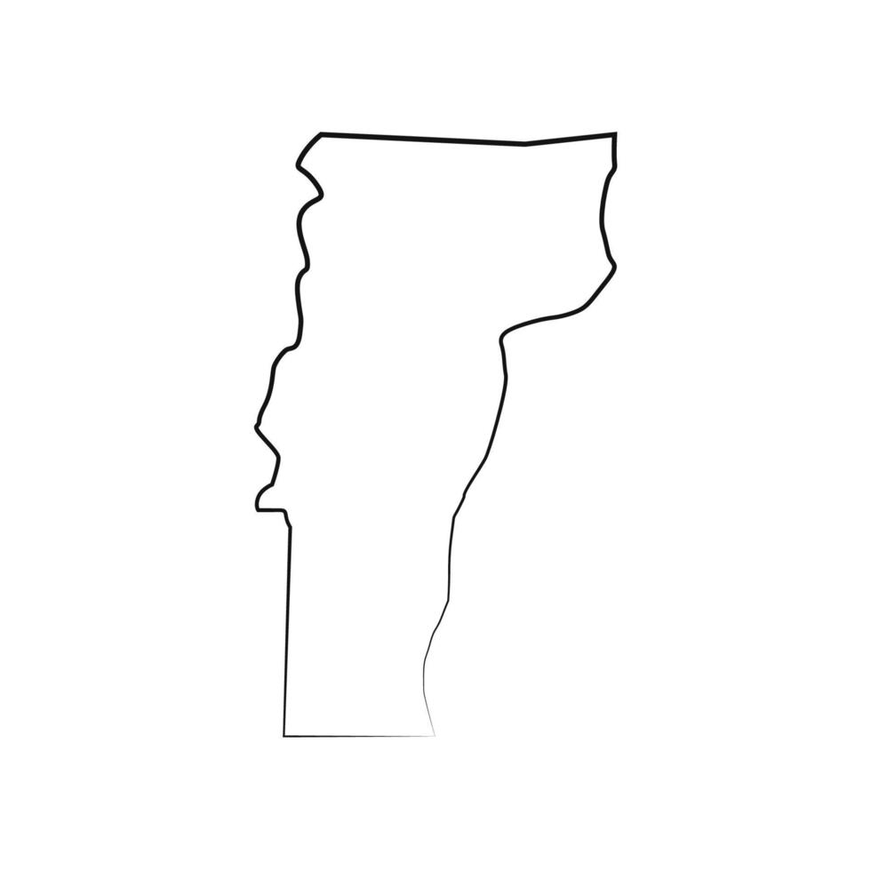 mapa ilustrado de vermont vector