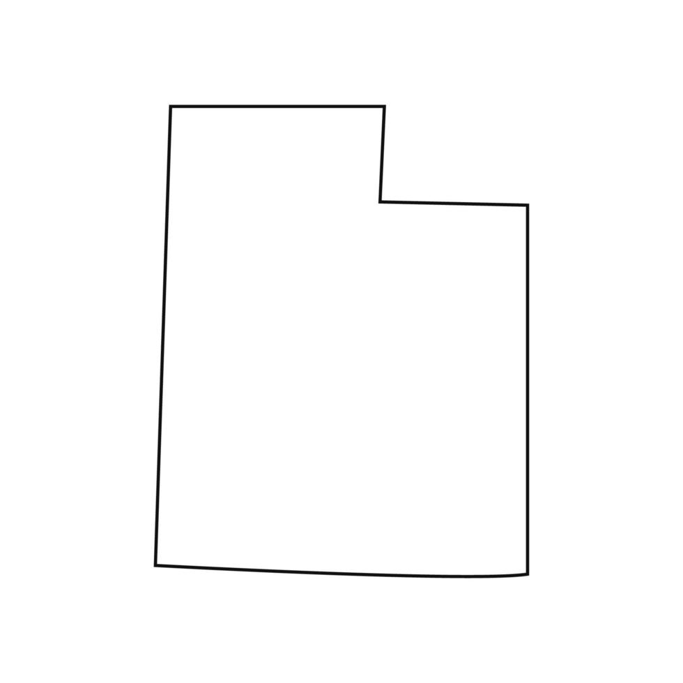 Utah map illustrated vector