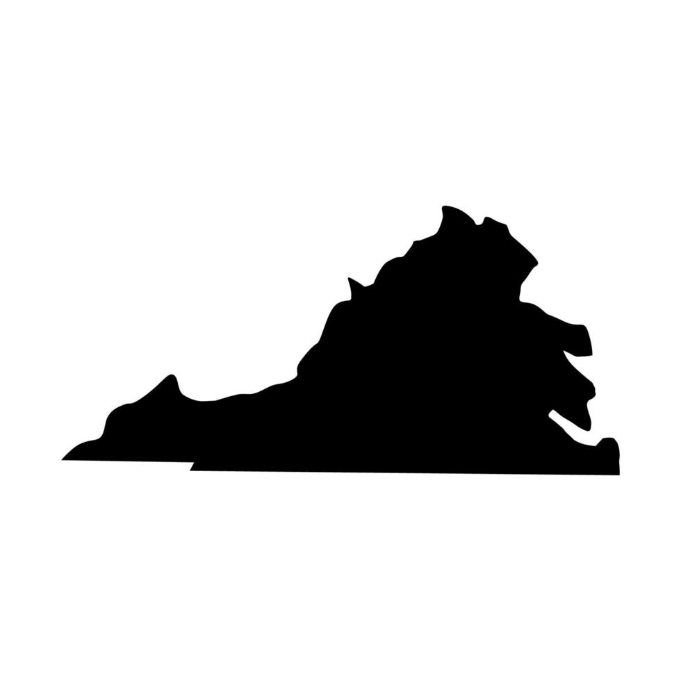 Virginia map illustrated vector