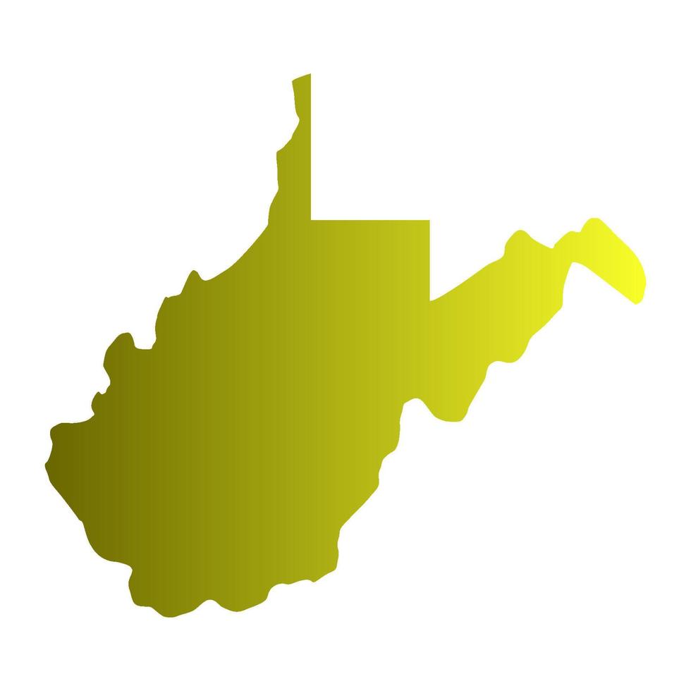 West Virginia map illustrated vector