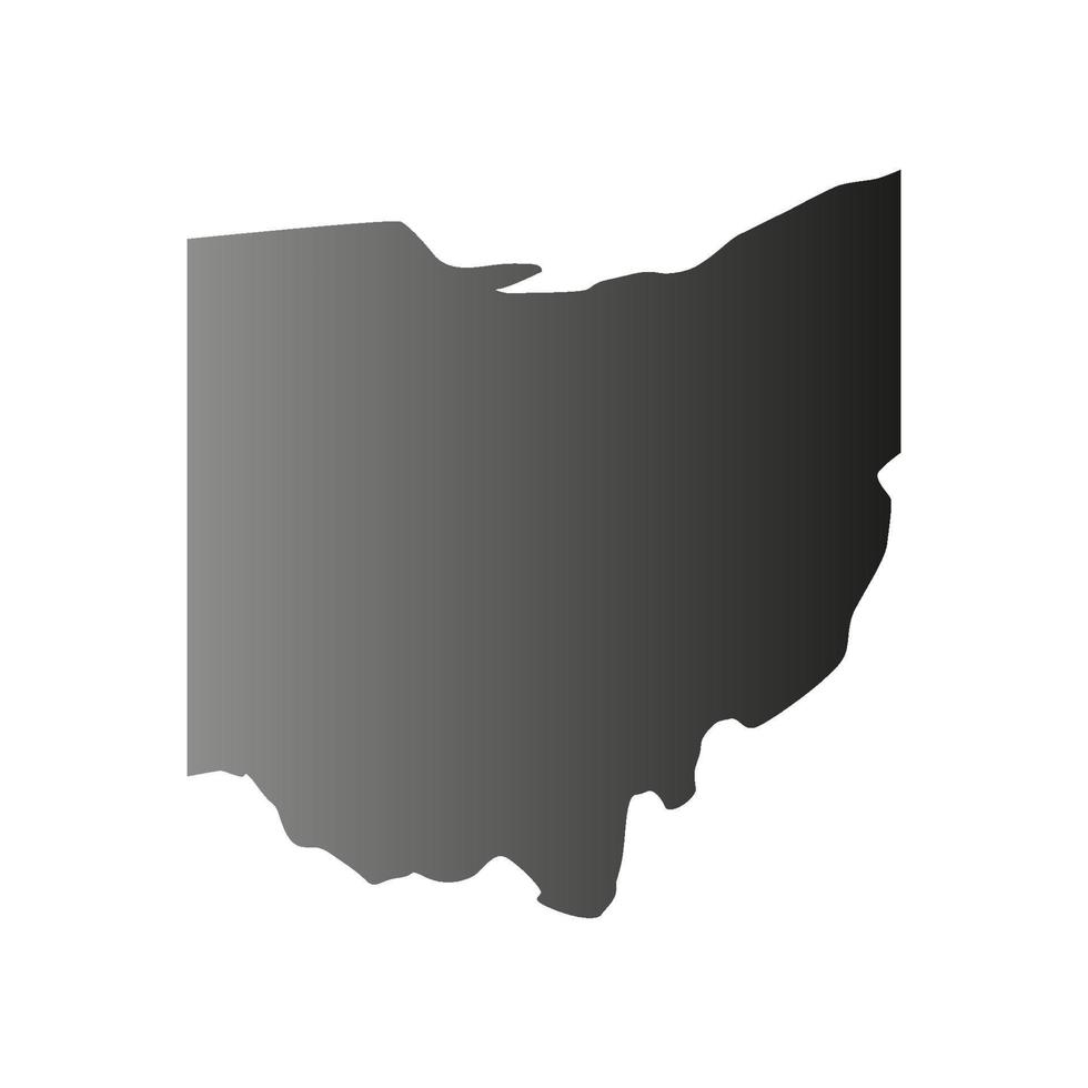 Ohio map illustrated vector